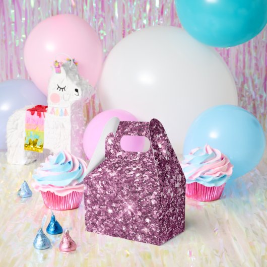 Pink Bokeh Glitter Bedankdoosjes (Feest)
