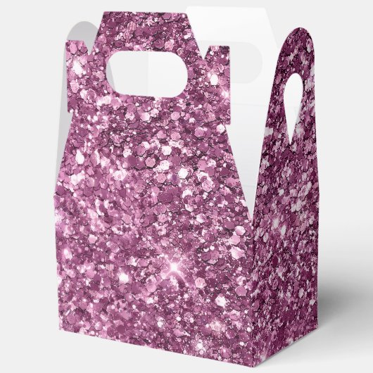 Pink Bokeh Glitter Bedankdoosjes (Open)