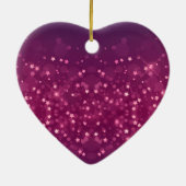 Pink Bokeh Glitter Keramisch Ornament (Achterkant)