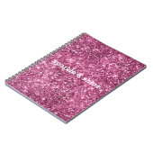 Pink Bokeh Glitter Notitieboek (Linkerzijde)