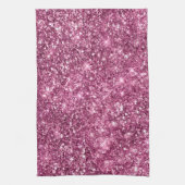 Pink Bokeh Glitter Theedoek (Verticaal)