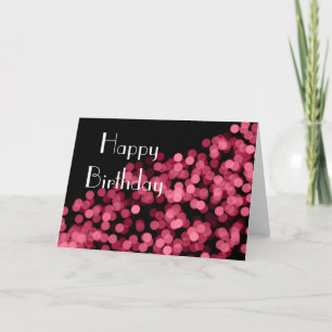 Pink Bokeh Lights joyeuse carte d'anniversaire