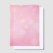 Pink Bokeh Vellum Uitnodigingen (Offset)