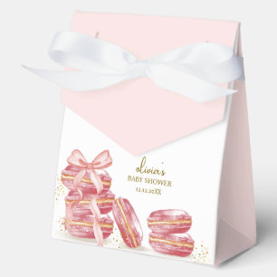 Pink Bonjour Bébé French Macarons Baby shower Bedankdoosjes