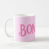 Pink Bonjour Pastel Pink Coffee Mug (Gauche)