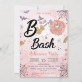 Pink Boo Bash Halloween Party Kaart (Voorkant)