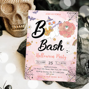 Pink Boo Bash Halloween Party Kaart