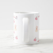 Pink Boo Cute Ghost Halloween Coffee Cup Extra Grote Beker (Achterkant)