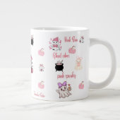 Pink Boo Cute Ghost Halloween Coffee Cup Extra Grote Beker (Rechts)