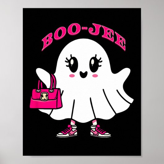 Pink Boo-jee Funny Ghost Halloween Poster (Voorkant)