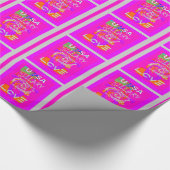 Pink Bordered Hillary Inspiration Art Print Cadeaupapier (Hoek)