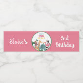 Pink Born Two Be Wild  Waterfles Etiket (Enkel label)