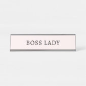 Pink Boss Lady Bureau Naambordje (Voorkant)