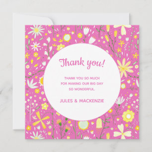 Pink Botanical Wildflower Dank u