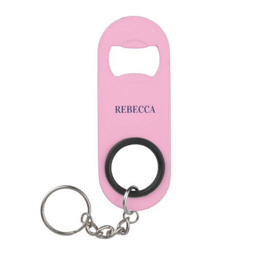 Pink Bottle Opener Custom Text Bar Key Gift Tool Mini Flessenopener (Voorkant)