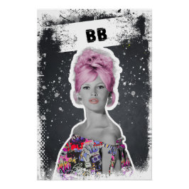 Pink Bouffant Muse (BB) Perfect Poster