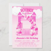 Pink Bounce House Party Kaart (Voorkant)