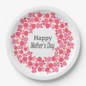 Pink Bouquet moederdag Papieren Bordje (Voorkant)