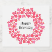 Pink Bouquet moederdag Sparkling Wijnetiket (Enkel label)