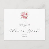 Pink Bouquet Will You Be My Flower Girl Proposal Briefkaart (Voorkant)