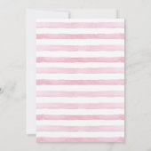 Pink Bow 1er Anniversaire Fille Invitation (Dos)