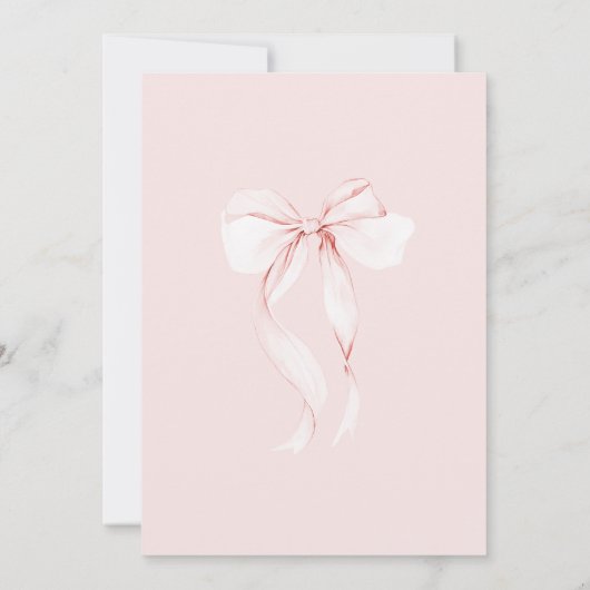 Pink Bow 80th Birthday Invitation (Dos)
