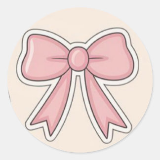 Pink Bow Aesthetic Cutesy Vinyl Sticker
