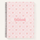 Pink Bow Aesthetic Notebook – Cute & Feminine Jour Notitieboek (Voorkant)