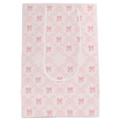 Pink Bow Aesthetic Notebook – Cute & Feminine Medium Cadeauzakje (Achterkant)