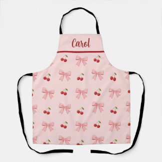 Pink Bow and Red Cherry Coquette Aesthetic Schort