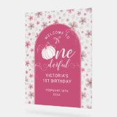 PINK BOW & ARCH FALL PUMPKIN FLOWERS BIRTHDAY (Angle)