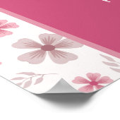 PINK BOW & ARCH FALL PUMPKIN FLOWERS BIRTHDAY POSTER (Hoek)