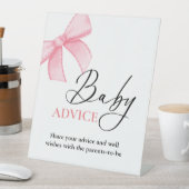 Pink Bow baby Advice baby shower Jeu signe (In SItu)
