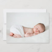 Pink Bow Baby Girl 2 Faire-part de naissance photo (Dos)