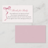 Pink Bow Baby Library Request Enclosure Kaart (Voorkant / Achterkant)