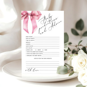Pink Bow baby meisje voorspellingen en advies kaar