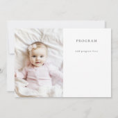 Pink Bow Baby Naming Ceremony Programma (Achterkant)