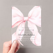 Pink Bow Baby Shower Invitation (In situ (ordinateur de poche))
