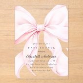 Pink Bow Baby Shower Invitation (Recto)