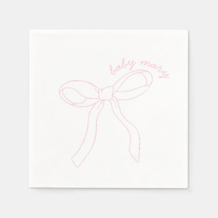 Pink Bow Baby shower servetten, meisje verjaardags Servet