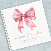 PInk Bow Baby shower souhaite livre d'or