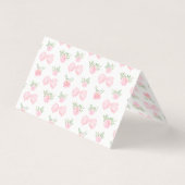 Pink bow bébé fille douche pliable merci cartes (Back)