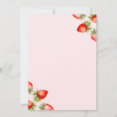 Pink Bow Berry Sweet Baby Shower Invitation (Dos)