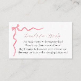 Pink Bow Books voor Baby Enclosure Kaart