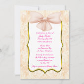 Pink Bow Bridal Shower Invitation (Devant)