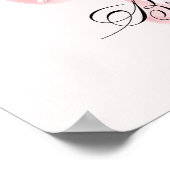 Pink Bow Bridal Shower Welcome  Poster (Hoek)