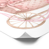 Pink Bow Carriage Baby Shower Pacifier Hunt Poster (Coin)