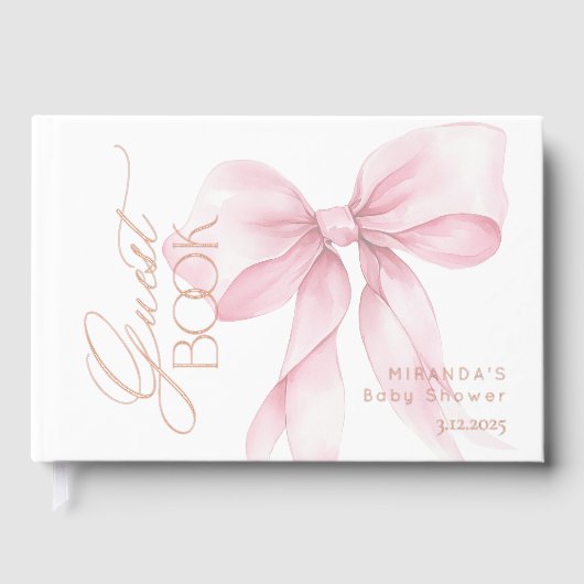 Pink Bow C'est une fille Bébé fille Douche (Recto)