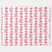 Pink Bow Charm Fleece Deken (Voorkant (Horizontaal))