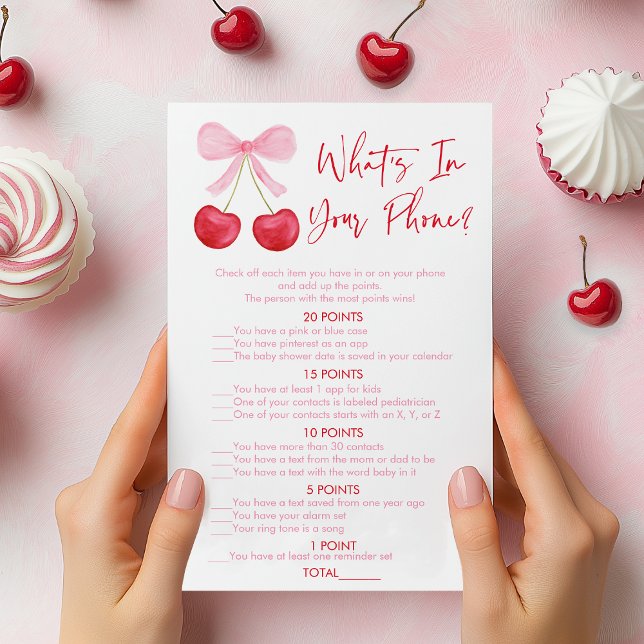 Pink Bow Cherry Wat zit er in je telefoon douche s (Creator heeft geüpload)